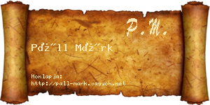 Páll Márk névjegykártya