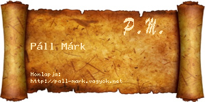 Páll Márk névjegykártya